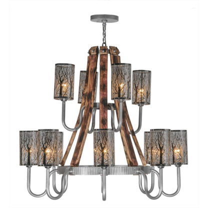 Meyda Tiffany Barrel Stave 12 Light 44" Wide Chandelier