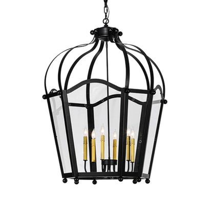 Meyda Tiffany Citadel 6 Light 33" Wide Taper Candle Pendant