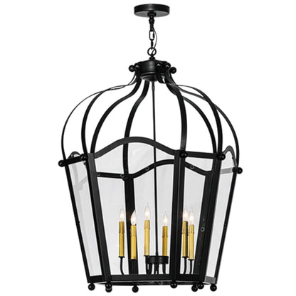 Meyda Tiffany Citadel 6 Light 33" Wide Taper Candle Pendant