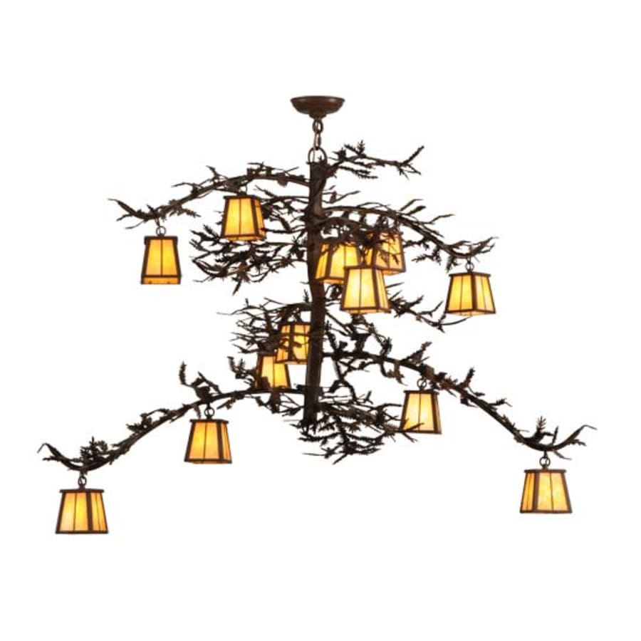 Meyda Tiffany Pine Branch Valley View 12 Light 42" Wide Chandelier