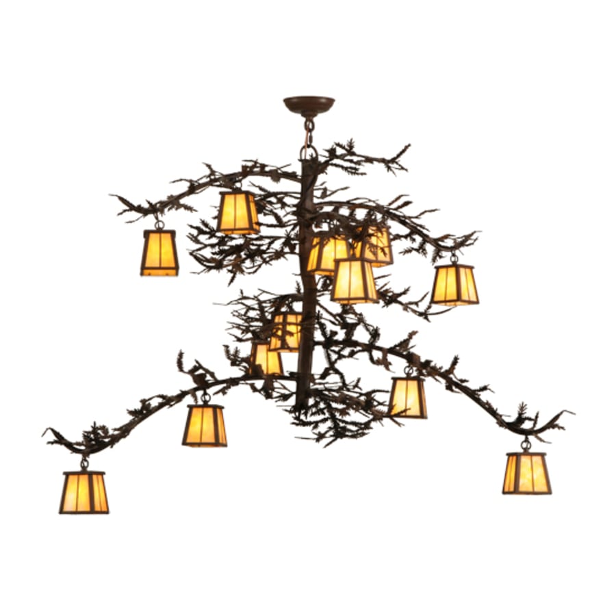 Meyda Tiffany Pine Branch Valley View 12 Light 42" Wide Chandelier