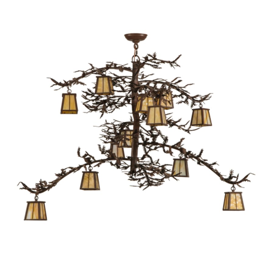 Meyda Tiffany Pine Branch Valley View 12 Light 42" Wide Chandelier