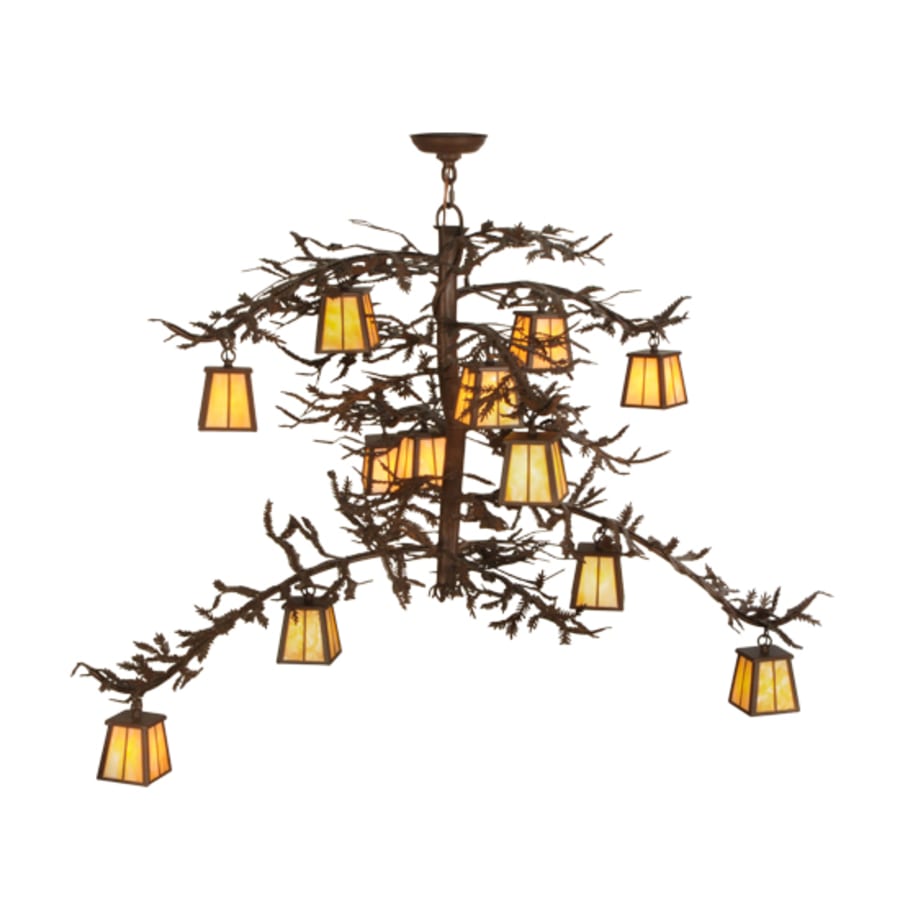Meyda Tiffany Pine Branch Valley View 12 Light 42" Wide Chandelier