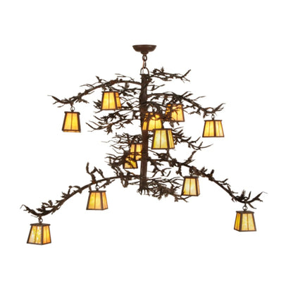 Meyda Tiffany Pine Branch Valley View 12 Light 42" Wide Chandelier