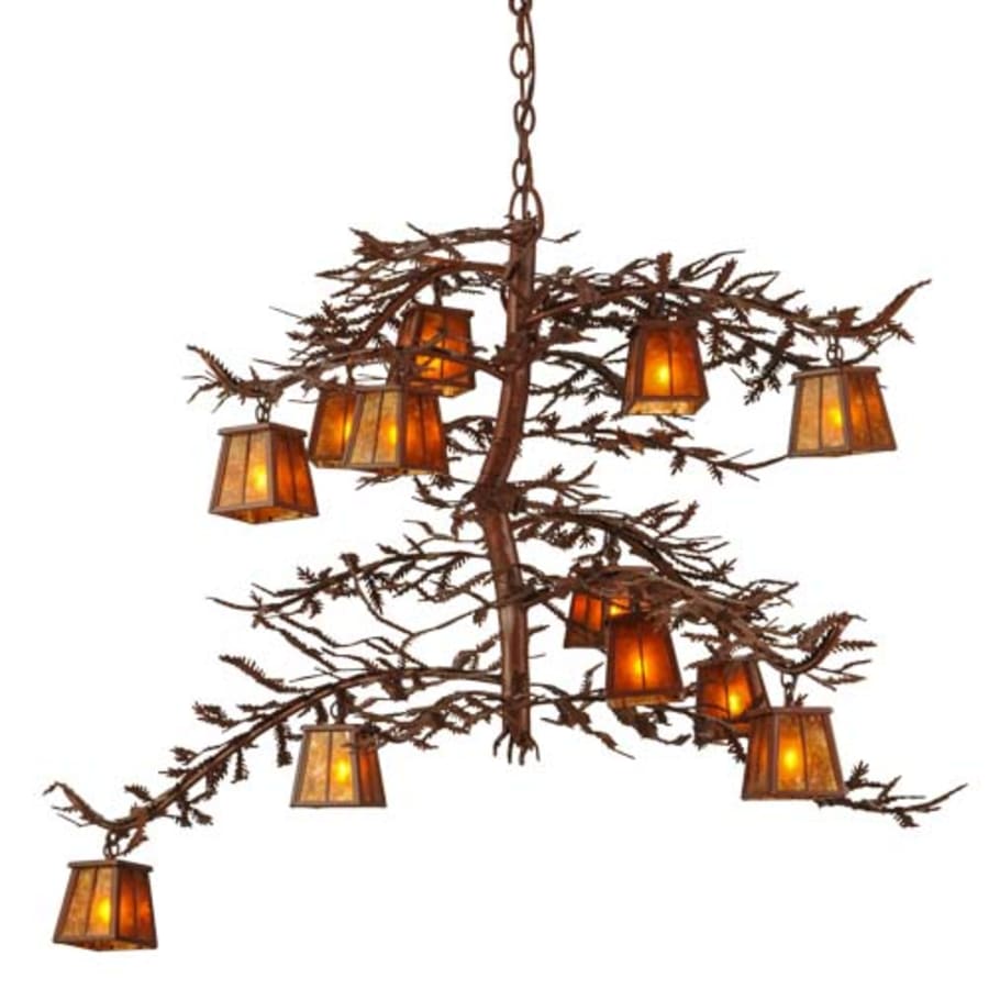 Meyda Tiffany Pine Branch 12 Light 48" Wide Chandelier