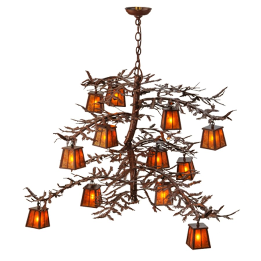 Meyda Tiffany Pine Branch 12 Light 48" Wide Chandelier
