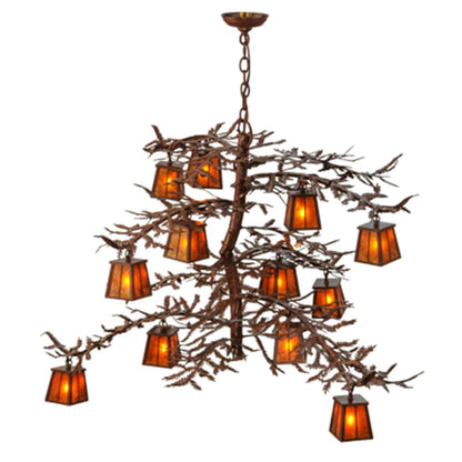 Meyda Tiffany Pine Branch 12 Light 48" Wide Chandelier
