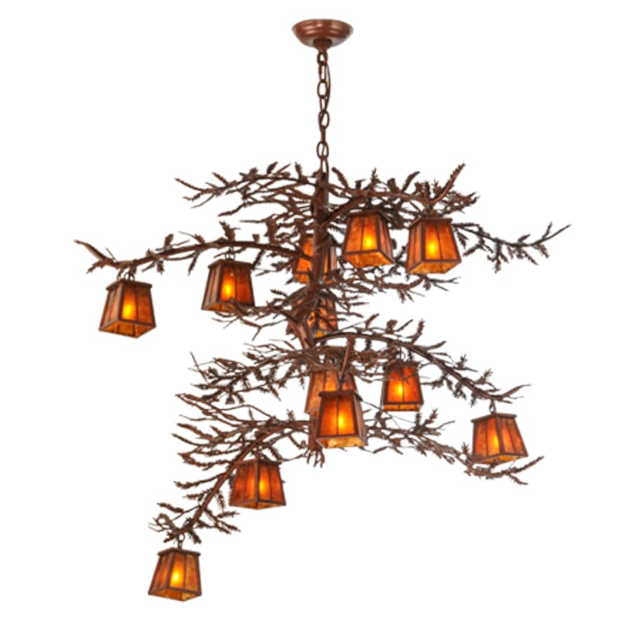 Meyda Tiffany Pine Branch 12 Light 48" Wide Chandelier
