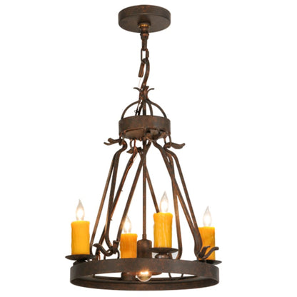 Meyda Tiffany Lakeshore 4 Light 18" Wide Taper Candle Multi Light Pendant