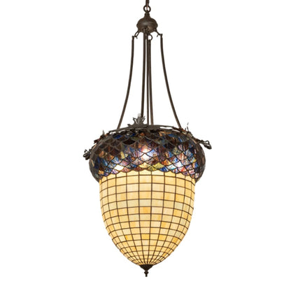 Meyda Tiffany Greenbriar Oak 3 Light 24" Wide Pendant