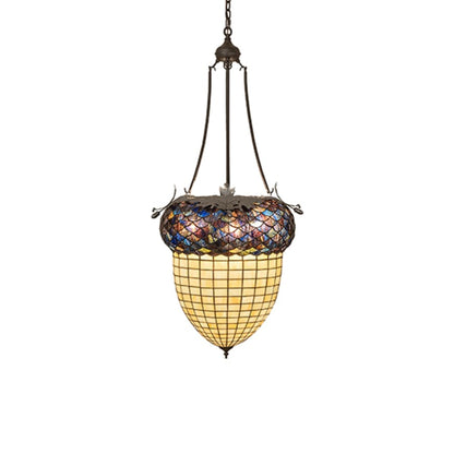 Meyda Tiffany Greenbriar Oak 3 Light 24" Wide Pendant