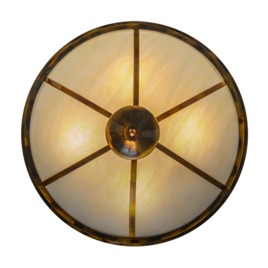 Meyda Tiffany Commerce 4 Light 31" Wide Semi-Flush Bowl Ceiling Fixture - Light Burnished Transparent Gold Finish