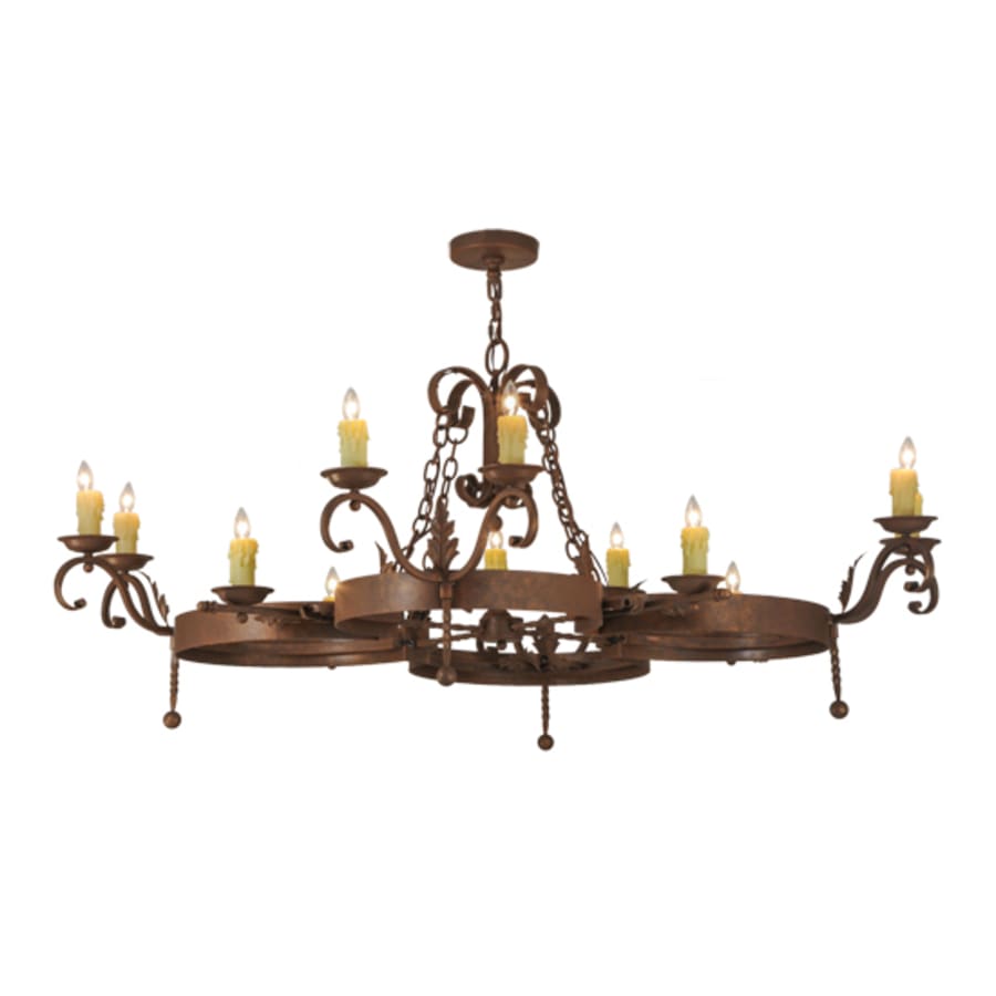 Meyda Tiffany Andorra 12 Light 60" Wide Taper Candle Style Chandelier