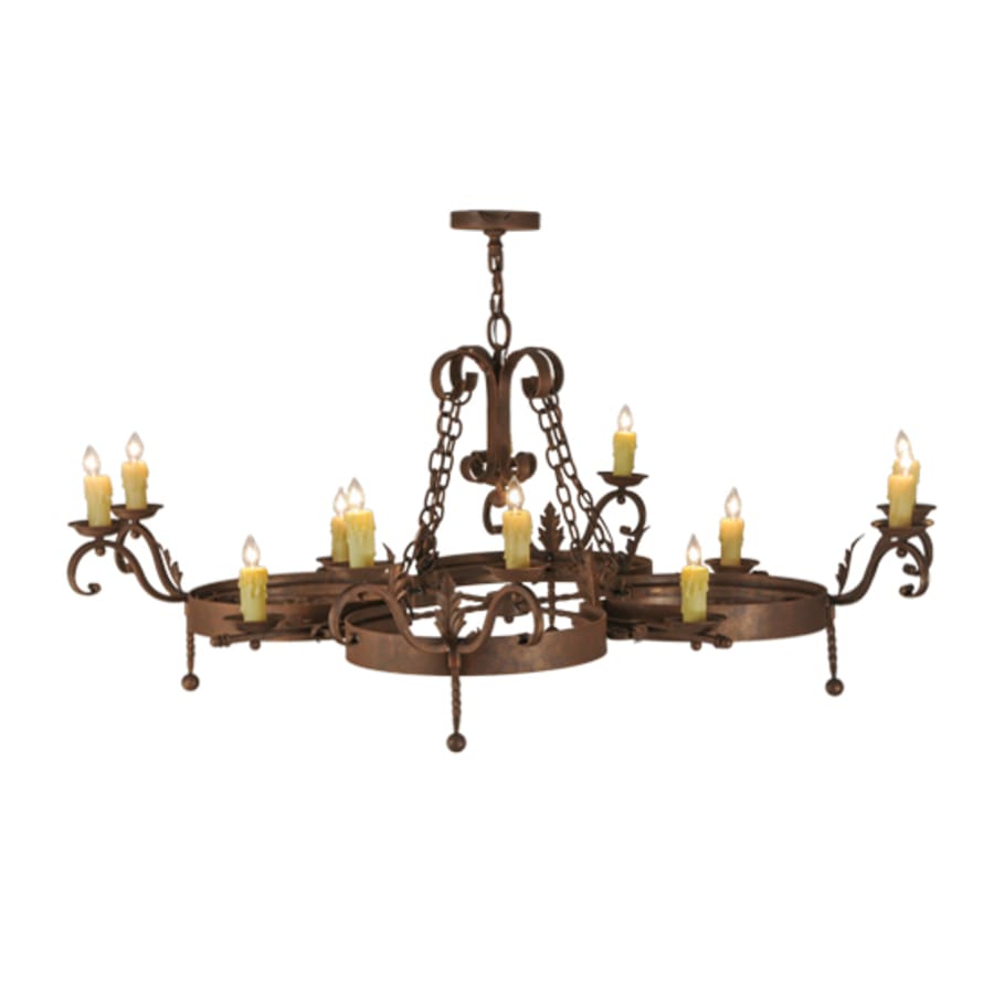 Meyda Tiffany Andorra 12 Light 60" Wide Taper Candle Style Chandelier