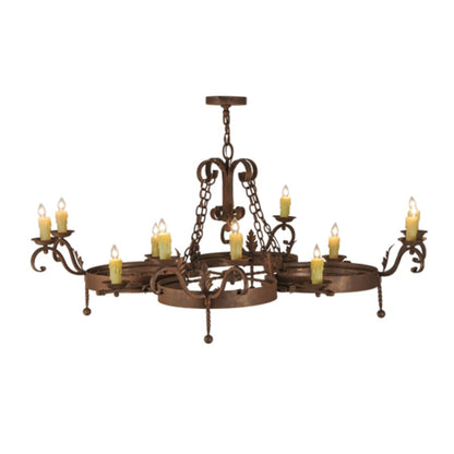 Meyda Tiffany Andorra 12 Light 60" Wide Taper Candle Style Chandelier