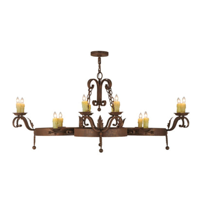 Meyda Tiffany Andorra 12 Light 60" Wide Taper Candle Style Chandelier