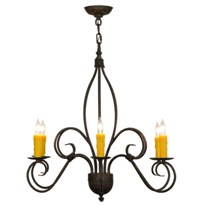 Meyda Tiffany Squire 6 Light 28" Wide Taper Candle Style Chandelier