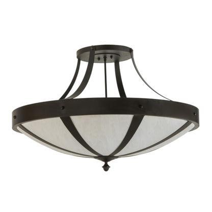 Meyda Tiffany Urban 6 Light 36" Wide Semi-Flush Bowl Ceiling Fixture - Oil Rubbed Bronze Finish