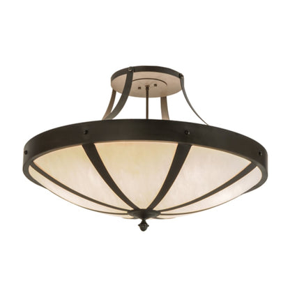 Meyda Tiffany Urban 6 Light 36" Wide Semi-Flush Bowl Ceiling Fixture - Oil Rubbed Bronze Finish