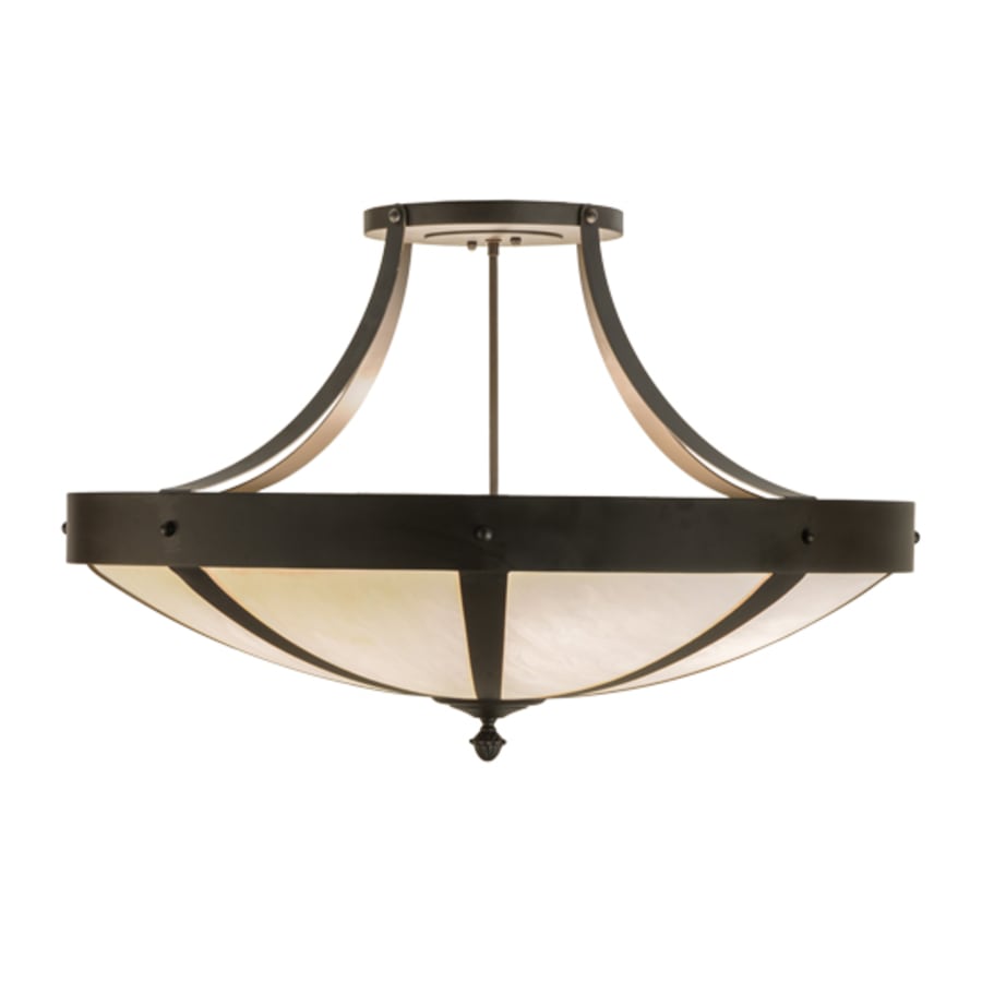 Meyda Tiffany Urban 6 Light 36" Wide Semi-Flush Bowl Ceiling Fixture - Oil Rubbed Bronze Finish