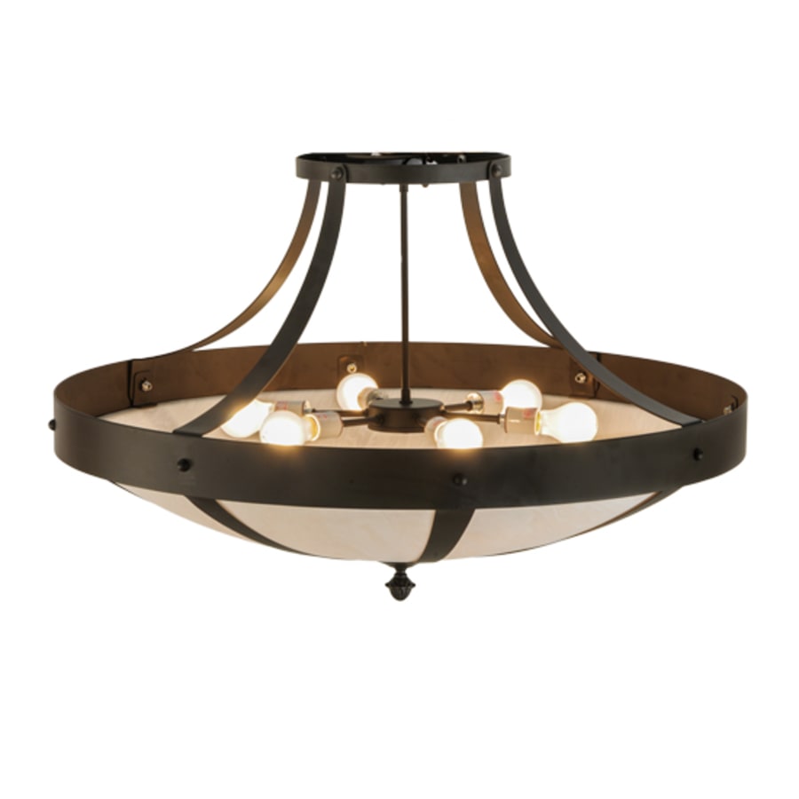 Meyda Tiffany Urban 6 Light 36" Wide Semi-Flush Bowl Ceiling Fixture - Oil Rubbed Bronze Finish
