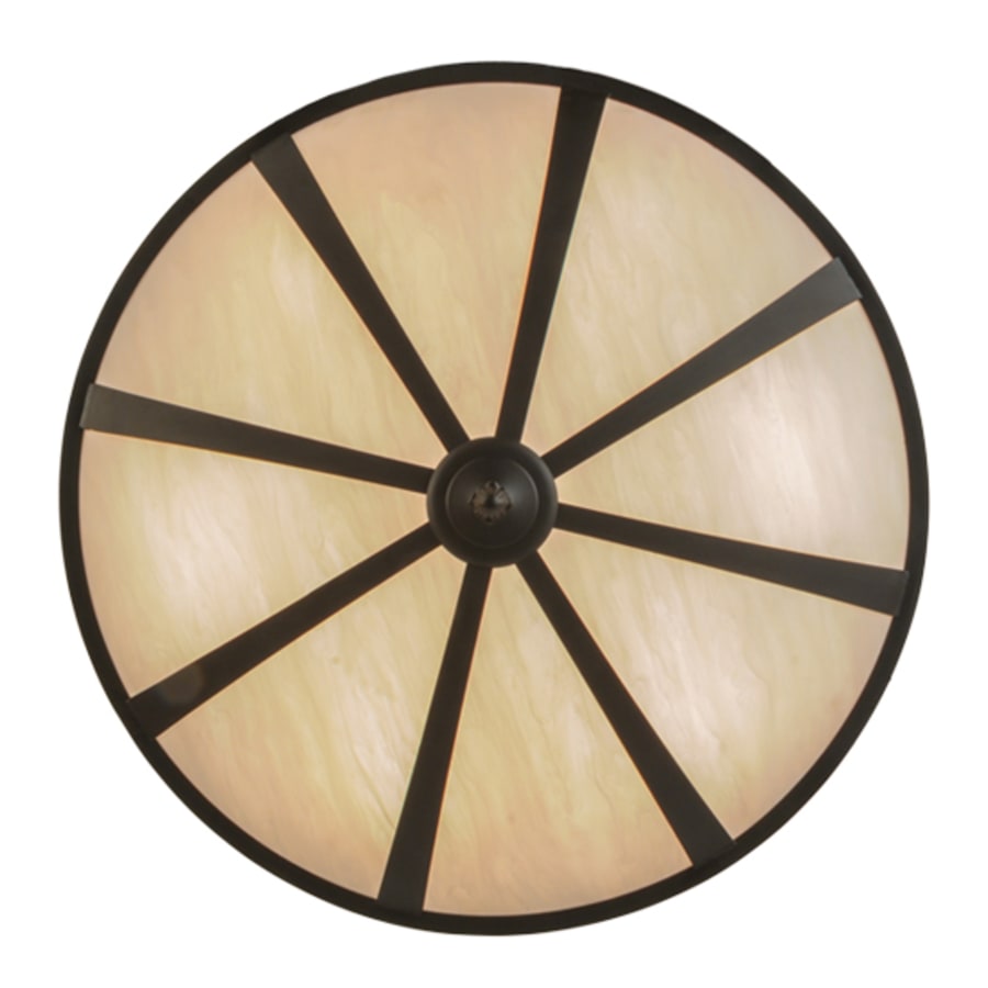 Meyda Tiffany Urban 6 Light 36" Wide Semi-Flush Bowl Ceiling Fixture - Oil Rubbed Bronze Finish