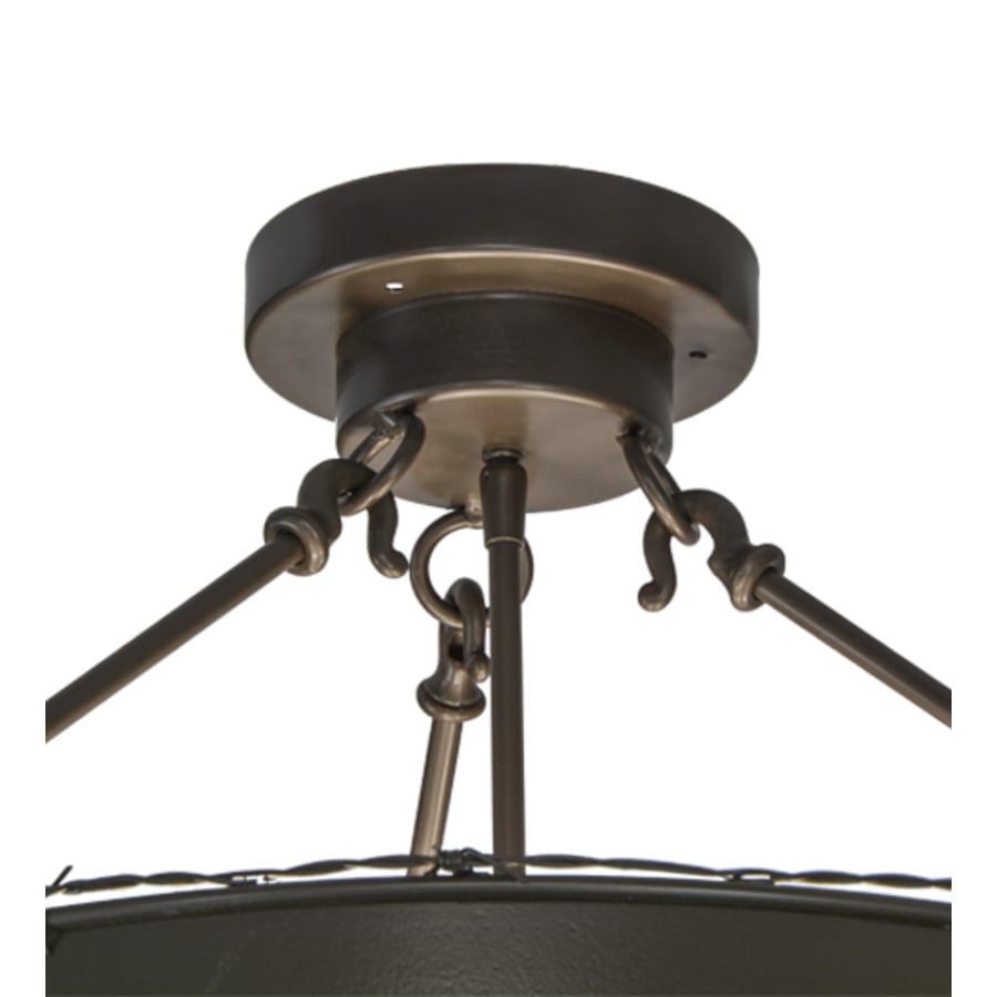 Meyda Tiffany Barbed Wire 4 Light 24" Wide Semi-Flush Bowl Ceiling Fixture