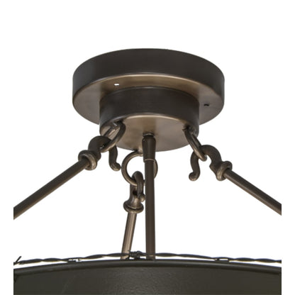 Meyda Tiffany Barbed Wire 4 Light 24" Wide Semi-Flush Bowl Ceiling Fixture