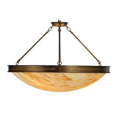 Meyda Tiffany Dionne 3 Light 30" Wide Semi-Flush Bowl Ceiling Fixture - Antique Copper Finish
