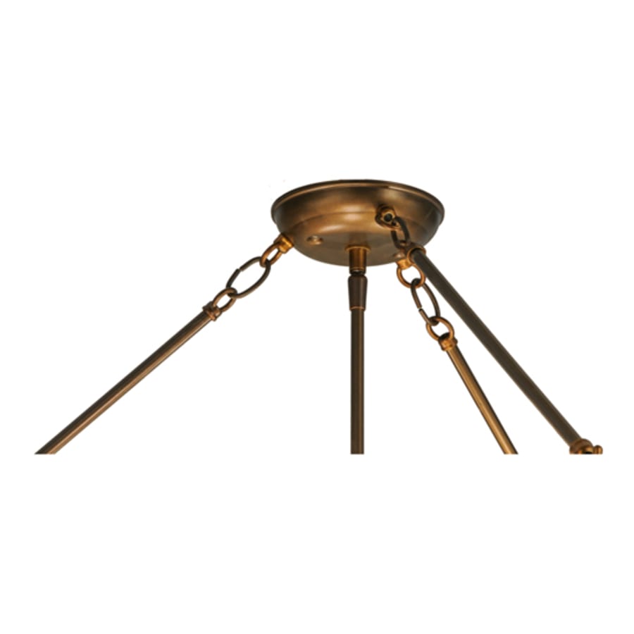 Meyda Tiffany Dionne 3 Light 30" Wide Semi-Flush Bowl Ceiling Fixture - Antique Copper Finish