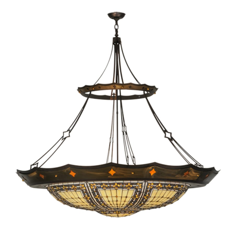 Meyda Tiffany Fleur-de-lis 10 Light 57" Wide Pendant