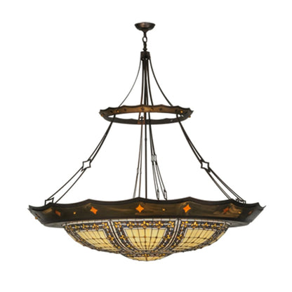 Meyda Tiffany Fleur-de-lis 10 Light 57" Wide Pendant