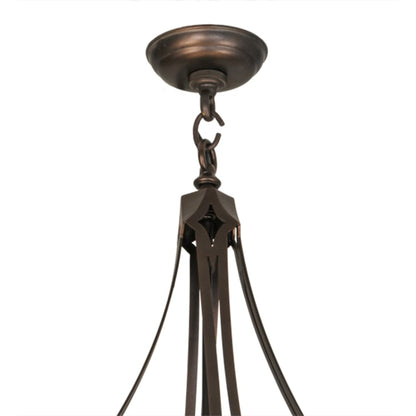 Meyda Tiffany Fleur-de-lis 10 Light 57" Wide Pendant