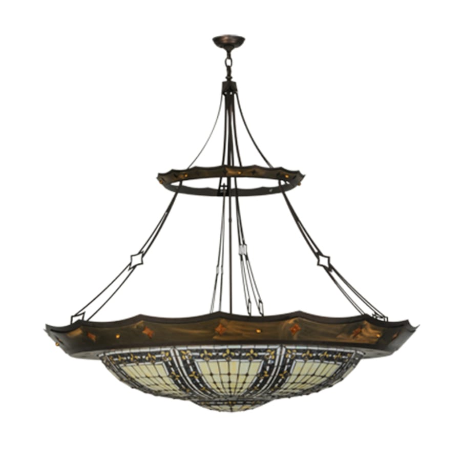 Meyda Tiffany Fleur-de-lis 10 Light 57" Wide Pendant