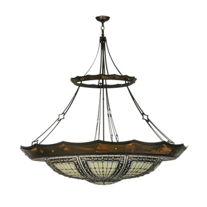 Meyda Tiffany Fleur-de-lis 10 Light 57" Wide Pendant