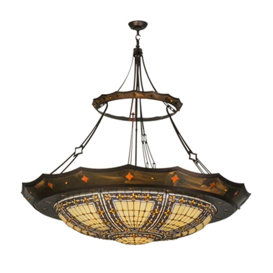 Meyda Tiffany Fleur-de-lis 10 Light 57" Wide Pendant