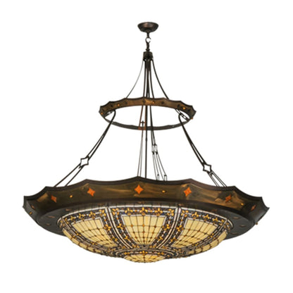 Meyda Tiffany Fleur-de-lis 10 Light 57" Wide Pendant