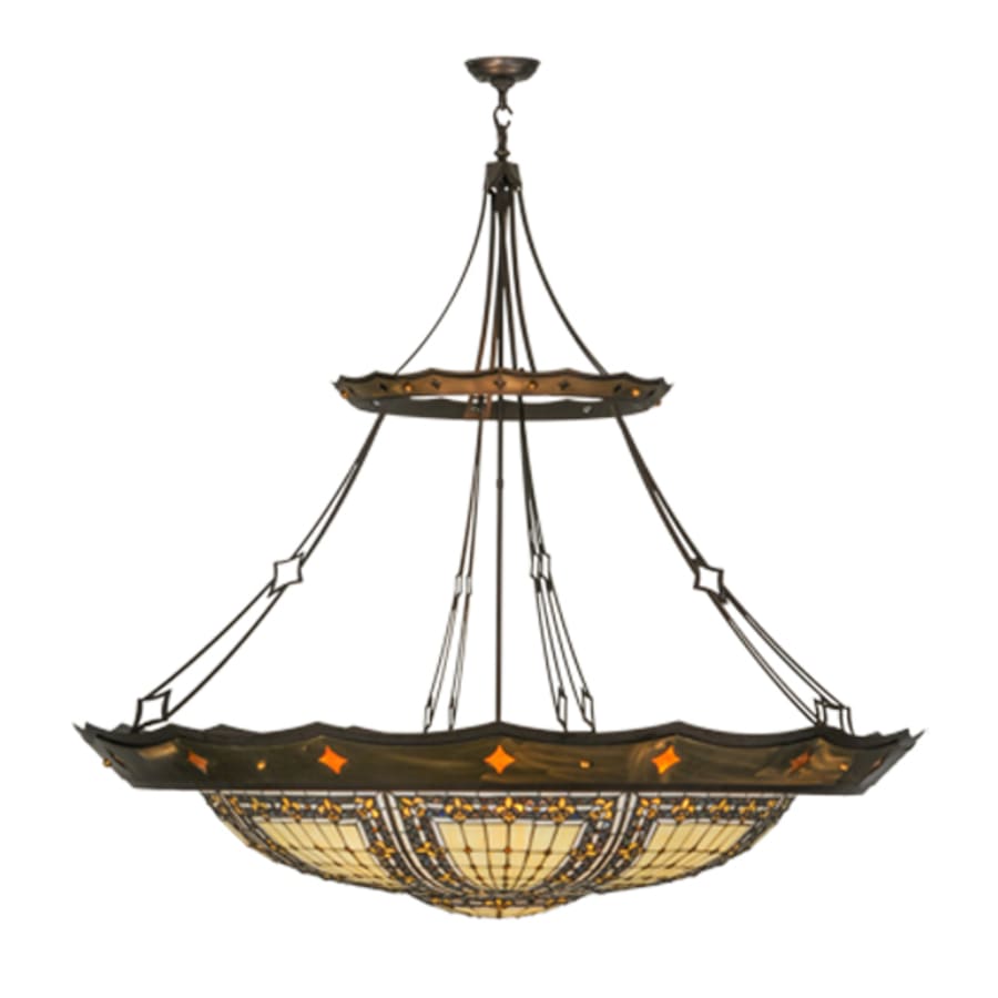 Meyda Tiffany Fleur-de-lis 10 Light 57" Wide Pendant