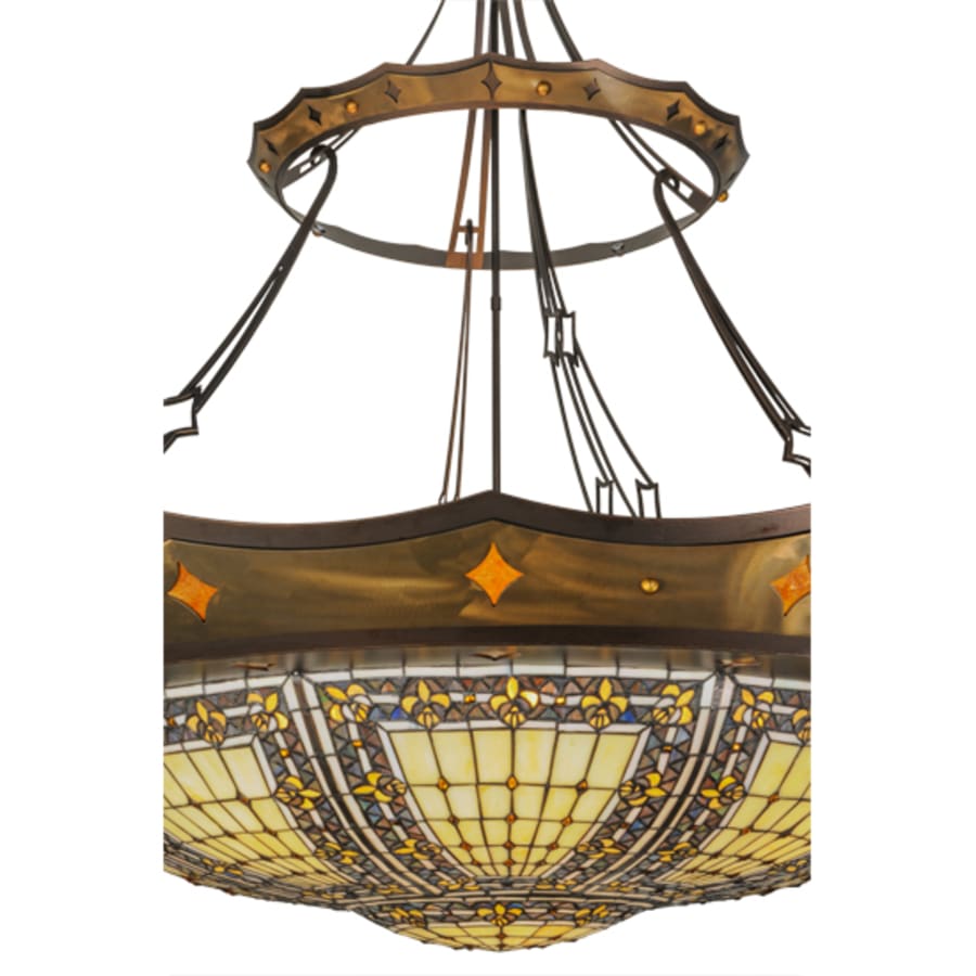 Meyda Tiffany Fleur-de-lis 10 Light 57" Wide Pendant