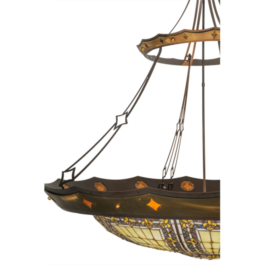 Meyda Tiffany Fleur-de-lis 10 Light 57" Wide Pendant