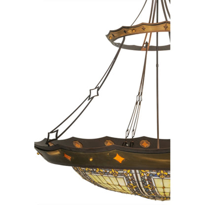 Meyda Tiffany Fleur-de-lis 10 Light 57" Wide Pendant