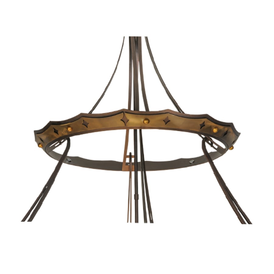 Meyda Tiffany Fleur-de-lis 10 Light 57" Wide Pendant