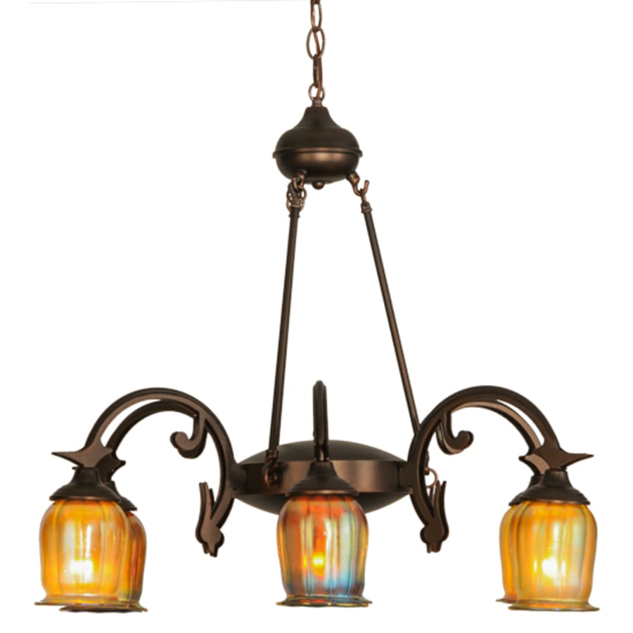 Meyda Tiffany Favrile 6 Light 28" Wide Chandelier