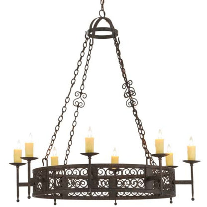 Meyda Tiffany Toscano 8 Light 50" Wide Taper Candle Style Chandelier