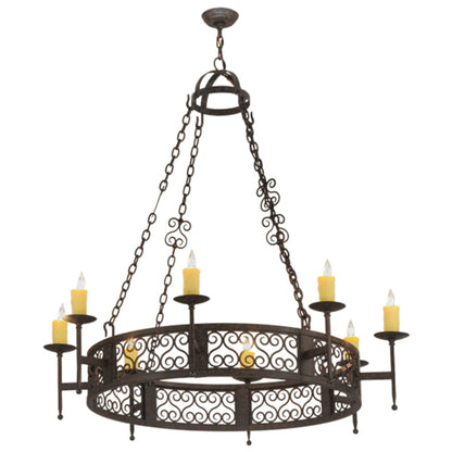 Meyda Tiffany Toscano 8 Light 50" Wide Taper Candle Style Chandelier