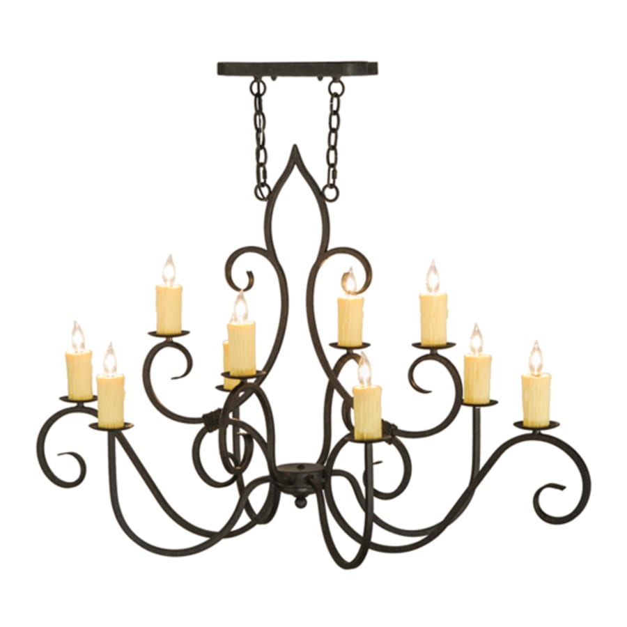 Meyda Tiffany Clifton 10 Light 28" Wide Taper Candle Style Chandelier
