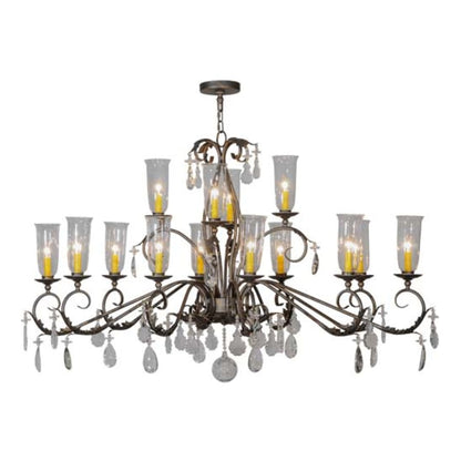Meyda Tiffany Long Windsor 14 Light 38" Wide Chandelier