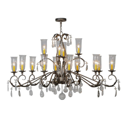 Meyda Tiffany Long Windsor 14 Light 38" Wide Chandelier