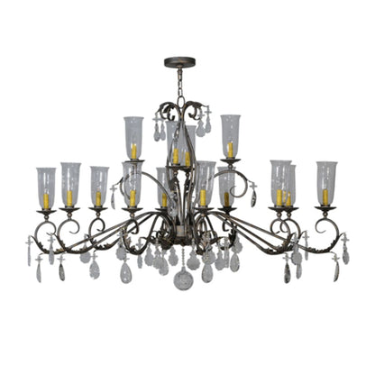 Meyda Tiffany Long Windsor 14 Light 38" Wide Chandelier