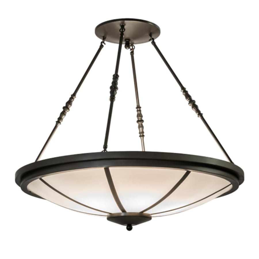 Meyda Tiffany Commerce 6 Light 36" Wide Semi-Flush Bowl Ceiling Fixture - Timeless Bronze Finish